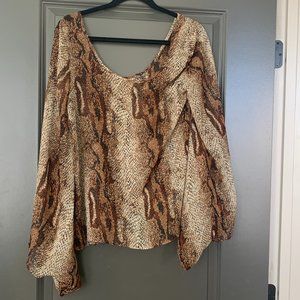 Show Me Your Mumu - Snakeskin Top - Size SMALL